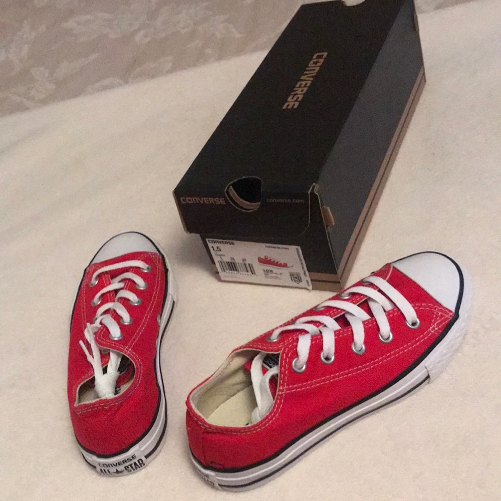 Youth’s Converse All Star Red Canvas Sneakers